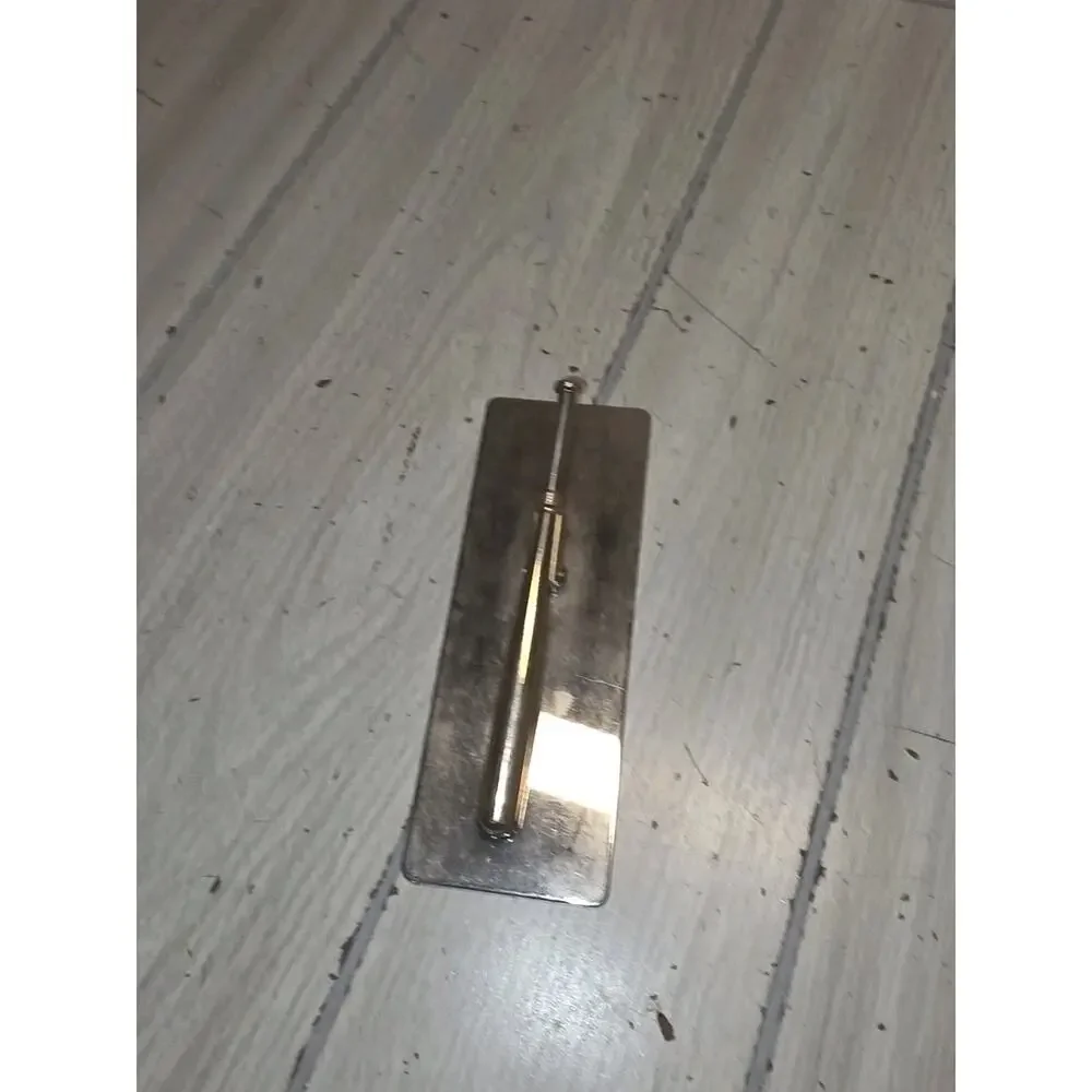 Vintage Baseball Paper Holder 1970s Brass Clip Board Document Novelty Office